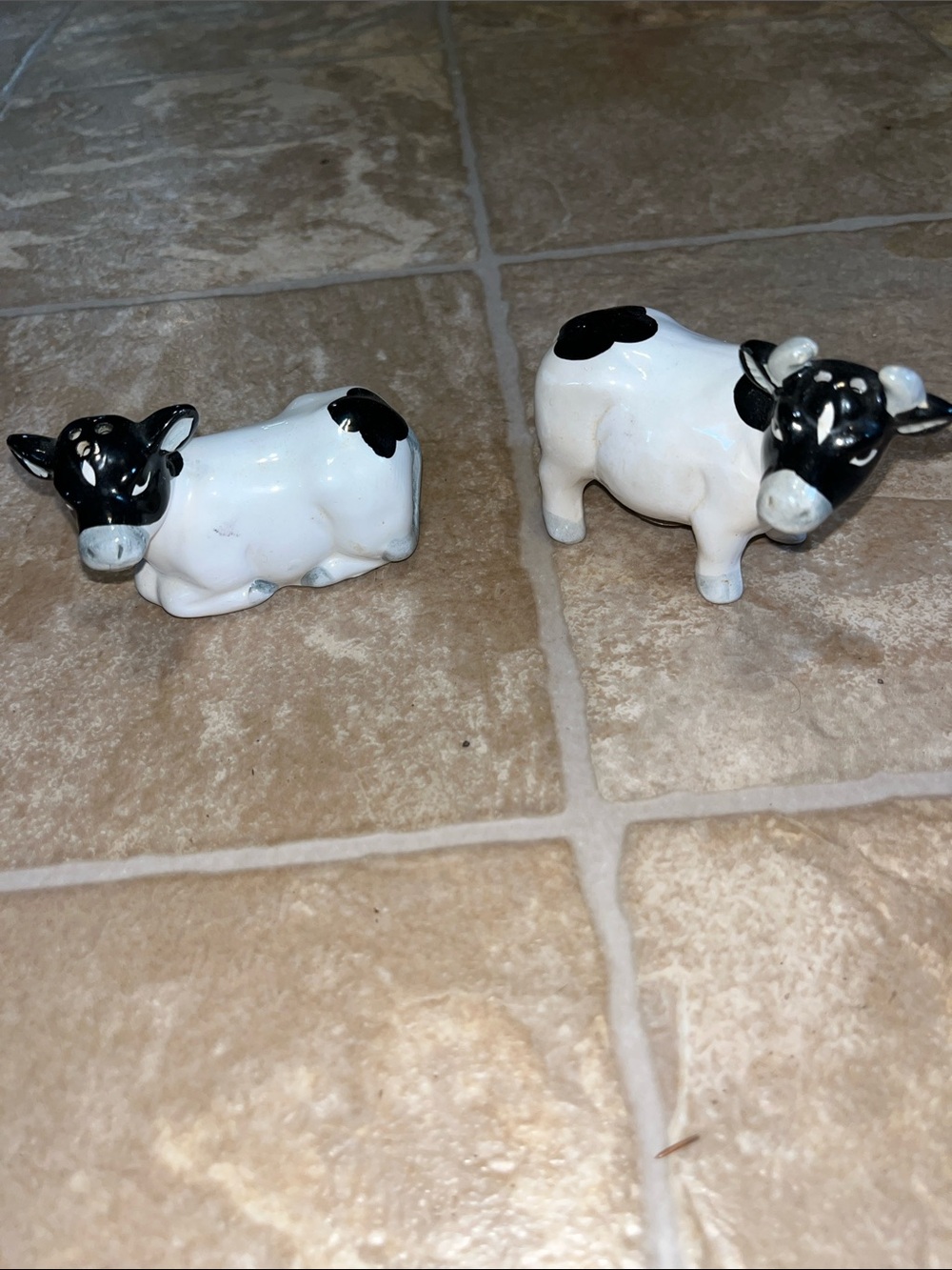 Ceramic Black and White Cow Salt & Pepper Shakers